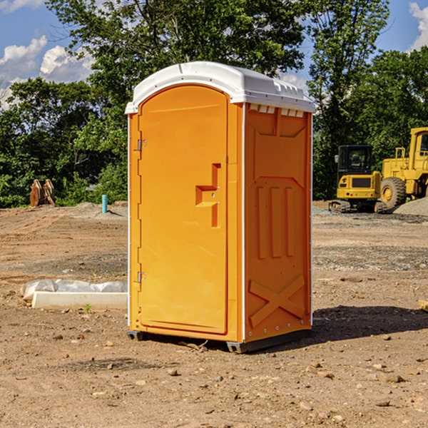 how often are the portable toilets cleaned and serviced during a rental period in Gove County KS